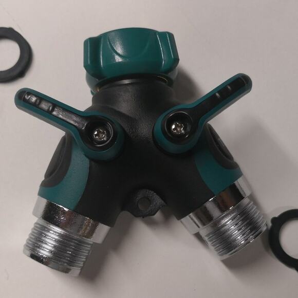 Trazon Water Splitter 2 Way, Garden Y Hose Connector Metal Body, Water Faucet Sp - Picture 3 of 12